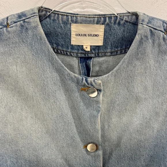 Loulou Studio Haro Faded Denim Jacket - Picture 4 of 5